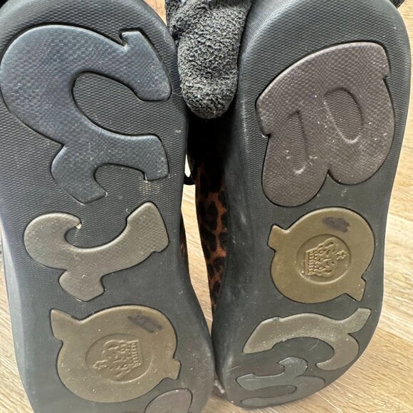 Born Black Leather Cheetah Print Sneakers Women's See Pictures for Sizing - Picture 4 of 7